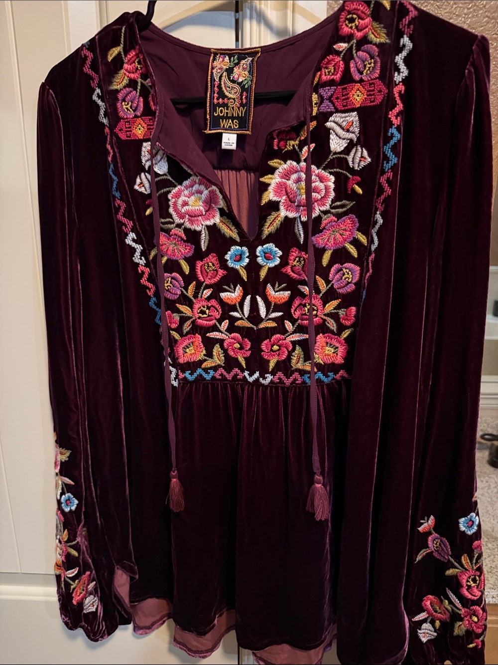 Johnny Was Velvet Blouse